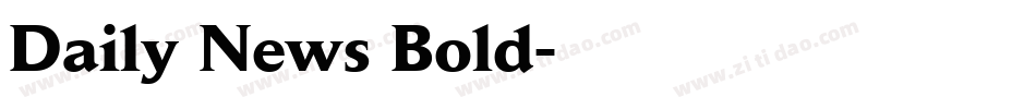 Daily News Bold字体转换